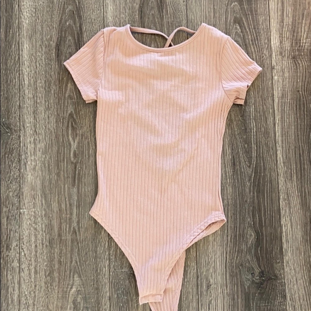 Boohoo Pink Bodysuit